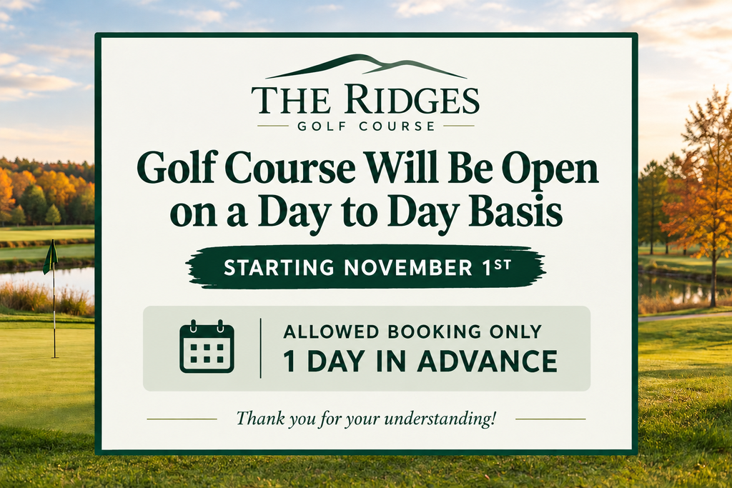 Golf Course Day-to-Day Announcement